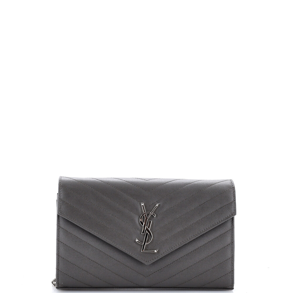 Saint Laurent Medium Classic Monogram Wallet on Chain